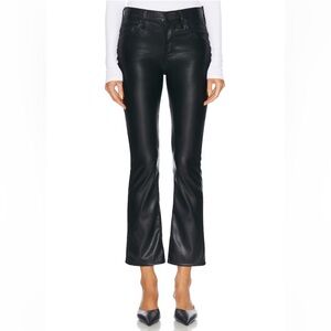MOTHER The Insider Faux Leather Pant in Black